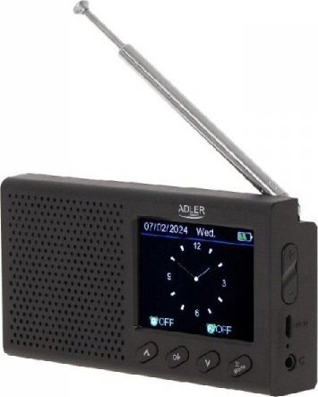 Adler | FM Travel Radio | AD 1198 | Alarm function | Black