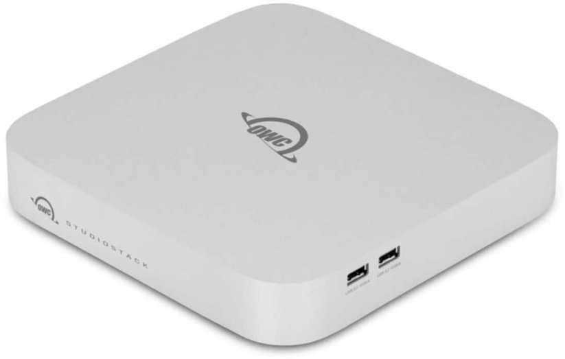 NoName OWC StudioStack Thunderbolt 5 hub z zatokami na diski SSD NVMe M.2 i HDD/SSD SATA 3,5"