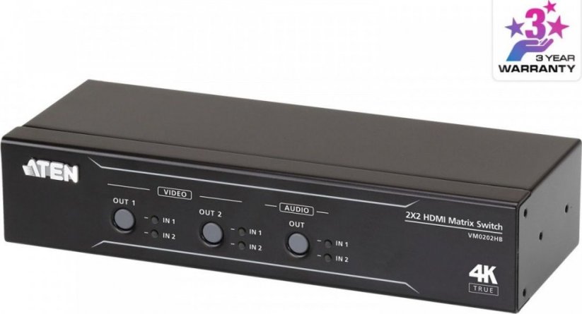 Aten Prepínač 2x2 True 4k HDMI Matrix Switch VM0202HB