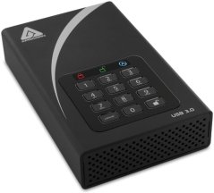 Apricorn Apricorn Aegis Padlock DT vonkajší disk twarde 12 TB USB Typu B 2.0/3.2 Gen 1 (3.1 Gen 1) Čierny