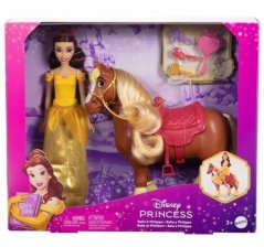 Mattel Disney Bábika Księżniczka Bella z koniem Phillippe