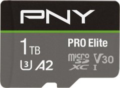 PNY PRO Elite MicroSDXC 1 TB Class 10 UHS-I/U3 A2 V30 (P-SDU1TBV32100PRO-GE)