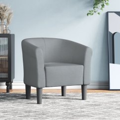 vidaXL Fotel klubowy, jasnoSivý, obity tkaniną Lumarko!