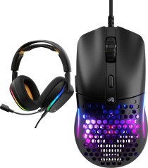 Glorious GHS Eternal RGB Black + Mysz Glorious Model O Eternal (GLO-OE-W-BLK)