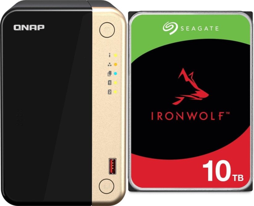 Qnap TS-264-8G + Seagate IronWolf 10TB (ST10000VN000)