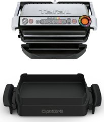 Tefal Tefal Optigrill + Snacking & Baking GC714D, contact grill (silver/black, 2000 watts)