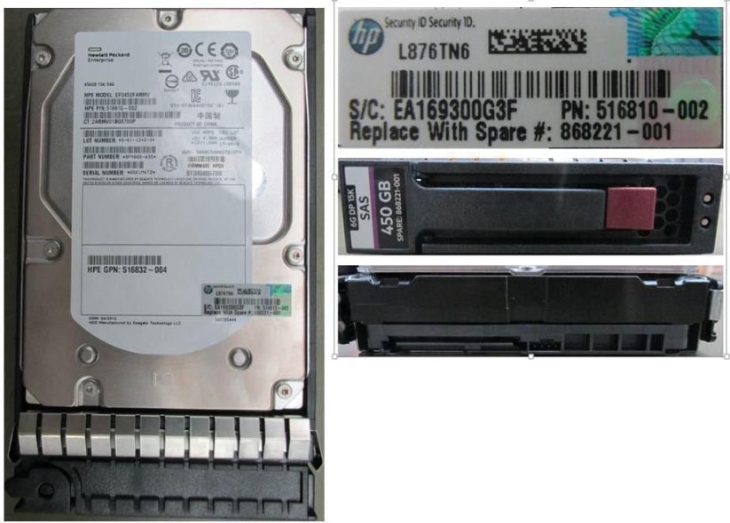 HP HDD Hot Plug 450GB SAS 15K