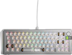 Glorious GMMK 3 Pro 65 % Custom Gaming-Tastatur - Barebone, ANSI-Layout, silber