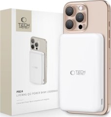 Tech-Protect TECH-PROTECT PB24 LIFEMAG QI2 MAGSAFE POWER BANK 10000MAH WHITE