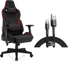 SENSE7 materiałowy Sentinel czarno-czerwony + kabel usb