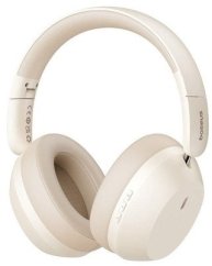 Baseus Baseus Bass 35 Max Słuchawki Przewodowy i Bezprzewodowy Opaska na głowę Muzyka USB Type-C Bluetooth Béžový