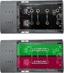 LC-Power LC-Power LC-DOCK-C-M2 obudowa do disków twardych Obudowa SSD Antracitový M.2