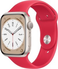 Apple Apple Watch Series 8 MNP43UL/A	 45mm, Smart watches, GPS (satellite), Retina LTPO OLED, Touchscreen, Heart rate monitor, Waterproof, Bluetooth, Wi-Fi, Red, Red