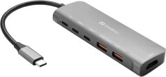 Sandberg SANDBERG USB-C Dock HDMI + 2xUSB-A + 2xUSB-C + PD100W