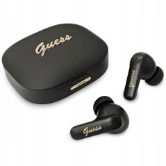 Guess TWS Script Metal Logo Čierny (GUE5661)