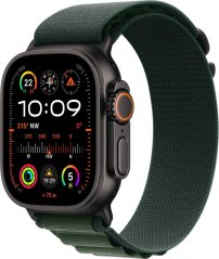 Apple Watch Ultra 2 GPS + Cellular 49mm Black Titanium Case Alpine Loop Medium Zelený  (MX4R3KS/A)