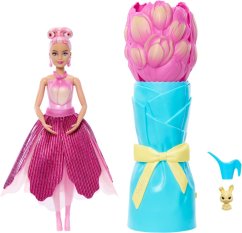 Mattel Petal Pop Kwiatowa niespodzianka Ružový tulipan (JMF57)