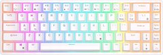 Royal Kludge Royal Kludge RK G68 balta belaidė mechaninė klaviatūra | 65%, Hot-swap, RGB, Brown Switches, US