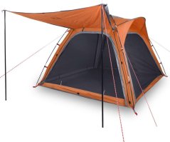 vidaXL Namiot, 4-os., szaro-Oranžový, 240x221x160 cm, tafta 185T Lumarko!