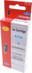 ARTE CLI-551C XL Toner do Canon (z chipem, Arte) Toner do drukarki Canon iP7250, Canon MG5650, Canon MG5450, Canon MG5550, Canon MX925