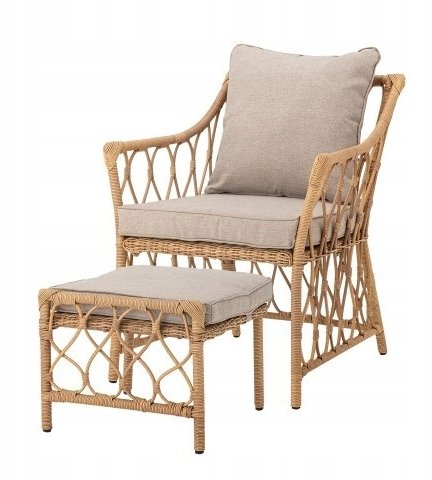 Bloomingville BLOOMINGVILLE Belluce Fotel z podNôžkiem Polyrattan