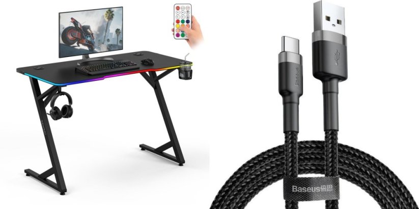 SENSE7 Volt RGB 120 czarne + kabel usb