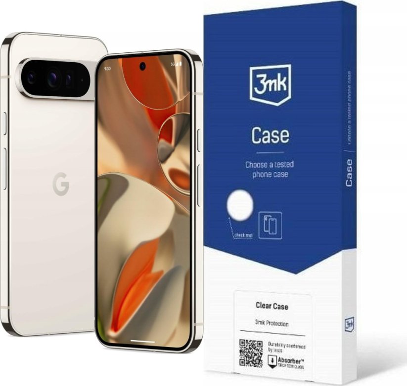 Google Pixel 9 Pro XL 5G 16/128GB Porcelanowy  (GA05980-GB) + Etui Clear Case