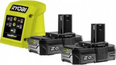 Ryobi Sada STARTOWY 18V 2*2.0AH + ÅADOWARKA