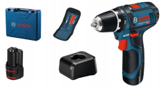 BOSCH Professional GSR 12V-15, 2 batteries 12V, 2.0 Ah, set