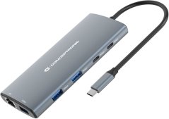 Conceptronic CONCEPTRONIC 10-1 Dock USB-C->HDMI/2xUSB-C/3xUSB-A/+ 20cm gr