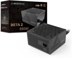 Montech BETA 2 80 PLUS Bronze, ATX 3.1 - 650 Watt, Čierny (BETA 2 650W)
