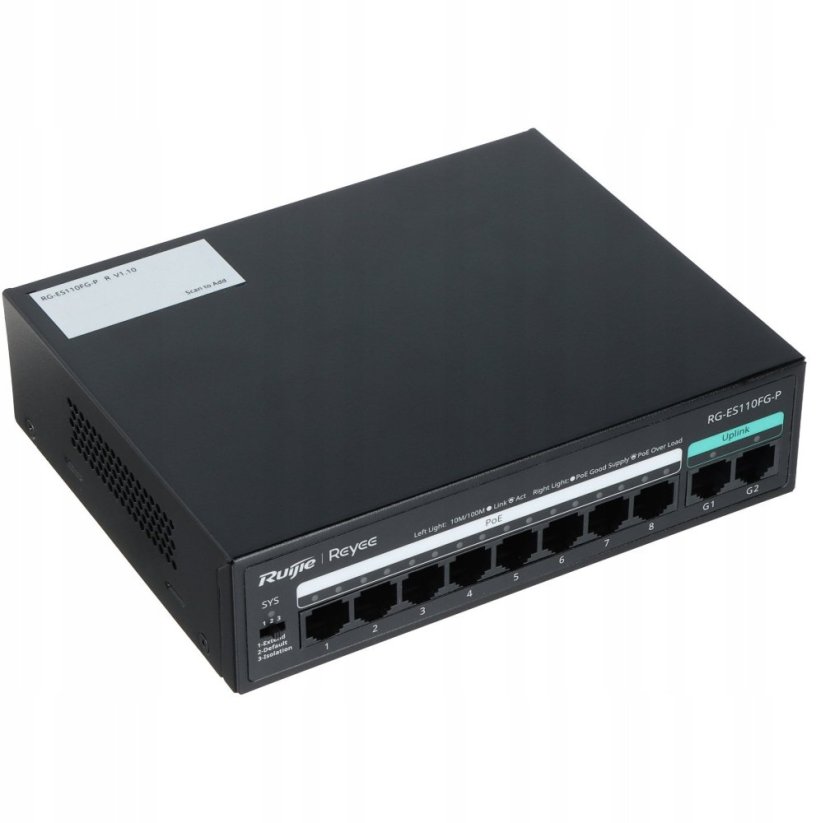 Reyee SWITCH POE RG-ES110FG-P 8-PORTOWY REYEE