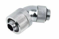Alphacool Złączka kątowa 45°, 1/4" - 10/16 mm, obrotowa, chróme (17083)