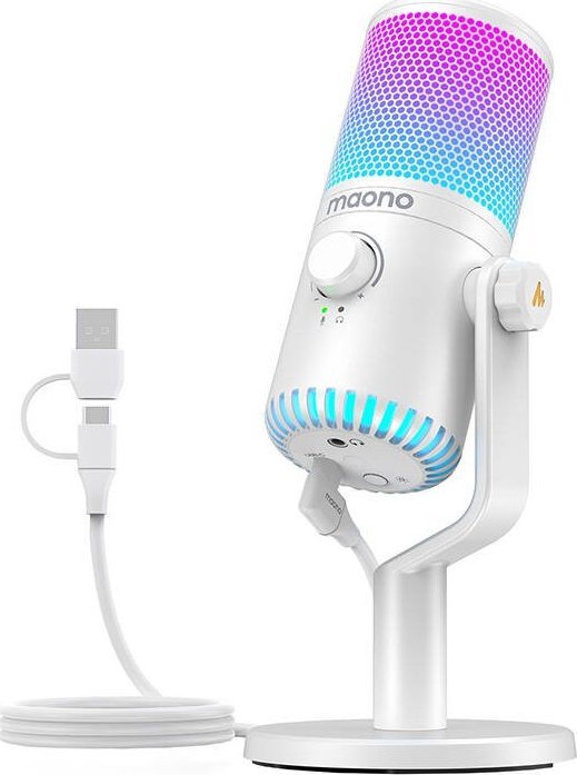 Maono Mikrofon Gamingowy Maono DM30RGB (Biely)