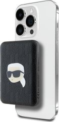 Karl Lagerfeld Karl Lagerfeld Powerbank indukcyjny KLPB5FPGKSKIHK 15W 5000mAh Čierny/black Karl Head Pin MagSafe