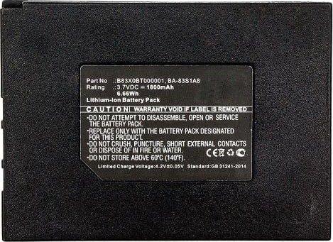 CipherLab 8300, battery,  3.7V, 1800mAh