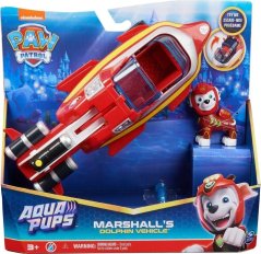 Spin Master PAW Patrol Aqua Pups Marshall Transforming Dolphin Vehicle with Collectible Action Figure, Kids Toys for Ages 3 and up, Fire truck, 3 yr(s), Plastic, Multicolour