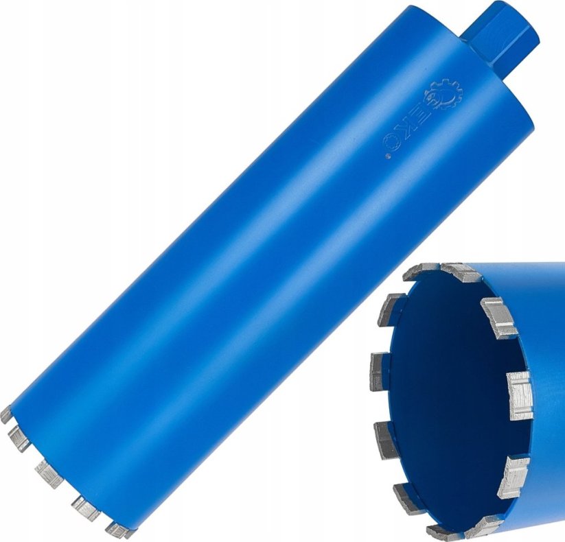 Geko Vrták diamentowe koronowe do wiertnicy na sucho i mokro 132x10x450mm 11T 1.1/4" (5)