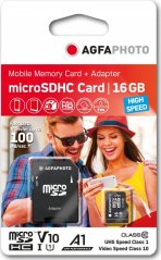 AgfaPhoto SDHC MicroSDHC 16 GB Class 10 UHS-I/U1 A1 V10 (SB6030)