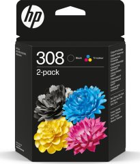 HP HP originálny ink / Toner 6L6S6UE, HP 308, black/color, 160/120s, 2-pack