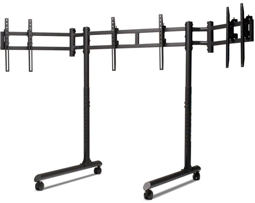 Next Level Racing Next Level Racing Floor stand | Tube Freestanding Triple Monitor Stand | Up to 3x43 " | Height adjustment, Tilt | Maximum weight (capacity) 50 kg | Black