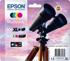 Epson Epson 502/502XL Multipack - 4er-Pack - 19.1 ml - Schwarz, Gelb, Cyan, Magenta - original - Blisterverpackung - Tintenpatrone - fur Expression Home XP-5100, XP-5150, WorkForce WF-2860, WF-2865DWF, WF-2880DWF, WF-2885DWF