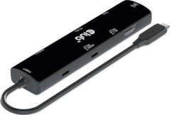 Club 3D Club3D hub USB-C (USB4), 6-in-1 Hub s HDMI 8K60Hz/4K120Hz, 2xUSB-A, RJ45 a 2xUSB-C, 1xData, 1xPD - nabíjení 100W