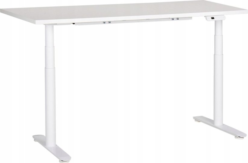Beliani Biurko regulowane elektrycznie 160 x 72 cm biele DESTIN IV Lumarko!
