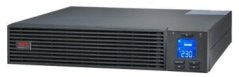 APC APC Easy UPS On-Line - USV (Rack - einbaufahig) - Wechselstrom 220/230/240 V - 900 Watt - 1000 VA - 1-phasig - Bleisaure - USB, serial - Ausgangsanschlusse: 3 - PFC - 2U - Europa - Schwarz, RAL 7010