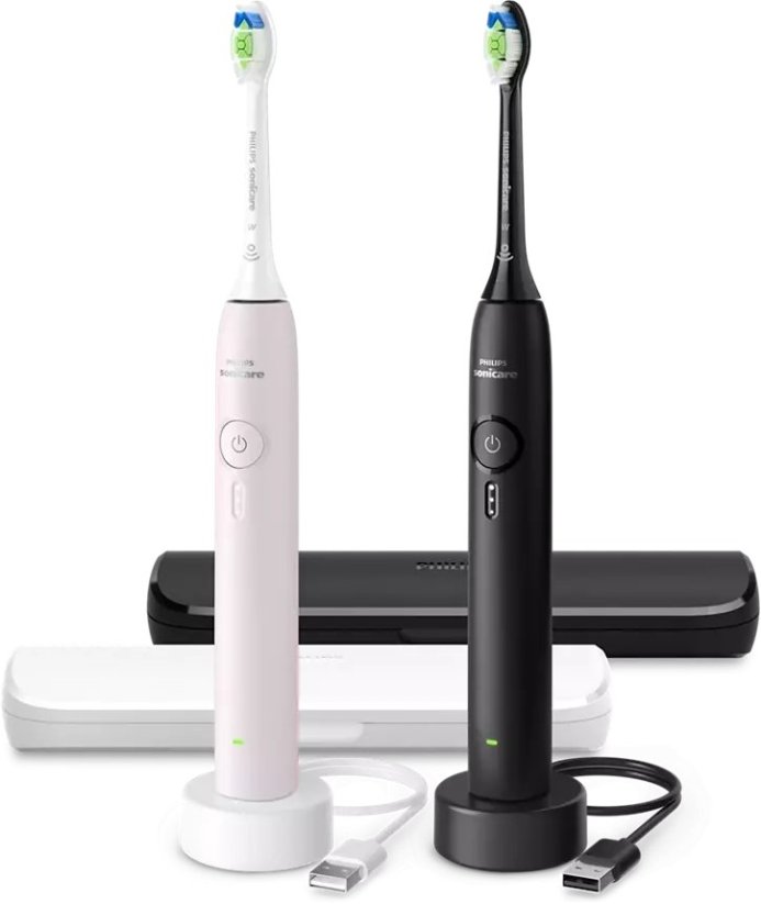 Philips Sonicare 3100 HX4072/42 2 ks Čierna/Ružová