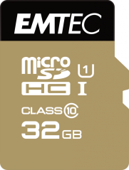 Emtec Elite Gold MicroSDHC 32 GB Class 10 UHS-I/U1  (ECMSDM32GHC10GP)