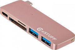 eStuff 1x SD 1x microSD  + 3x USB-A  (ES84121-ROSE)