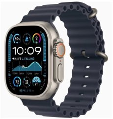 Apple Watch Ultra 2 GPS + Cellular 49mm Titanium Case Ocean Band Modrý  (MX4D3EL/A)