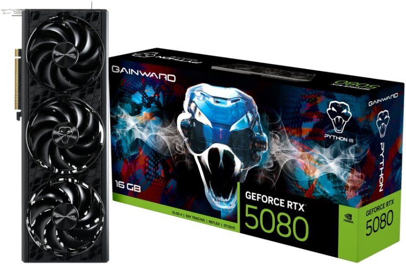 Gainward RTX5080 Python III 16GB GDDR7 HDMI 3xDP (NE75080019T2-GB2035T)
